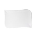 Plat 42x26 cm blanc en porcelaine