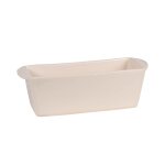 Plat à cake en grès beige l21 Plat à cake en grès beige l21