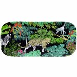 Plat  cake rectangulaire en mlamine 37, 5 cm avec des motifs jungle