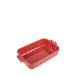 Plat four cramique individuel rectangulaire rouge 22cm