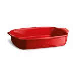 Plat  four rectangle 42, 5 cm rouge en cramique