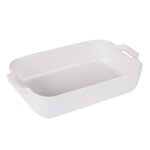 Plat  four rectangulaire 30, 2x17, 6 cm blanc en porcelaine