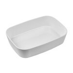 Plat  four rectangulaire 35x25x8cm en porcelaine blanc