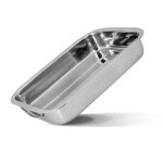 Plat à four rectangulaire en inox avec poignées 35x25cm Plat à four rectangulaire en inox avec poignées 35x25cm