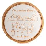 Plat � fromage rond blanc en porcelaine