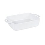 Plat  gratin en cramique perle blanche