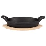 Plat  gratin en fonte, noir, 20x9, 5 cm