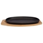 Plat  gratin en fonte, noir, 23, 5x13, 5 cm
