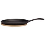 Plat  gratin en fonte, noir, 24x18 cm