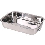 Plat  lasagne inox avec poignes - 33x24x6cm