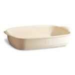 Plat rectangle argile grand modèle beige en céramique Plat rectangle argile grand modèle beige en céramique