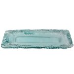 Plat rectangulaire en verre recycl� 48x23x4cm