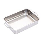 Plat à rôtir en acier inoxydable argent 32x23cm Plat à rôtir en acier inoxydable argent 32x23cm