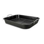 Plat rtisserie avec grille en acier carbone 43, 5 x 29cm