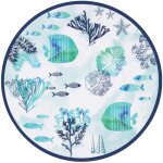 Plat de service rond en mlamine -  35, 5 cm - carabes