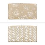 Plateau 29x16 cm (1 modle alatoire) beige en porcelaine