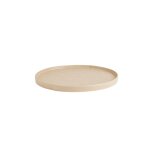 Plateau blanc en grès Ø36, 5xh2, 5cm Plateau blanc en grès Ø36, 5xh2, 5cm