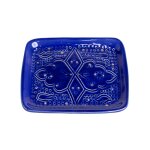 Plateau en cramique bleu