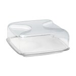 Plateau  fromage carr avec plaque porcelaine et cloche