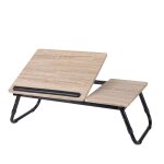 Plateau multifonction pliable avec hauteur rglable beige
