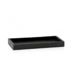 Plateau de pr�sentation salle de bain en r�sine noire effet ardoise