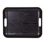 Plateau rectangle 45x36 cm noir en bois Plateau rectangle 45x36 cm noir en bois