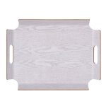 Plateau rectangle no angle 44, 5x34 cm blanc en bois Plateau rectangle no angle 44, 5x34 cm blanc en bois