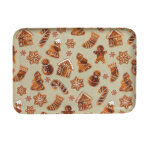 Plateau en rsine motifs biscuits de nol beiges, marron et rouges