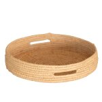 Plateau rond en osier naturel avec anses naturel 32x6 cm Plateau rond en osier naturel avec anses naturel 32x6 cm