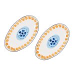 Plateau de service 36, 5 x 22cm - 2 pices - agrume