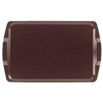 Plateau de service carré avec poignées stratifié 640 mm cambro wengé Plateau de service carré avec poignées stratifié 640 mm cambro wengé
