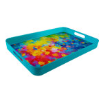 Plateau de service multicolore mélamine 53 x 34 x 5 cm Plateau de service multicolore mélamine 53 x 34 x 5 cm