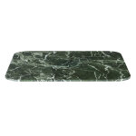 Plateau de table professionnel en verre effet marbre vert 2 personnes l70