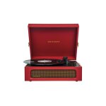 Platine vinyle portable avec bluetooth bordeaux