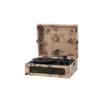 Platine vinyle portable avec bluetooth fleurs
