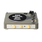 Platine vinyle portable avec bluetooth gris