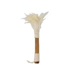 Plumeau dcoratif en bambou et plumes blanches