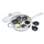Pocheuse à oeufs 28cm à 6 trous en acier inoxydable argent Pocheuse à oeufs 28cm à 6 trous en acier inoxydable argent