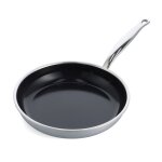 Pole  frire 30 cm argent en inox