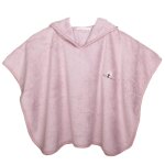 Poncho eponge 0 / 24 mois coton bio bois de rose