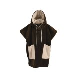 Poncho de plage enfant en coton velours noisette 09 / 14 ans