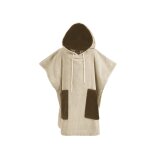 Poncho de plage enfant en coton velours sable 09 / 14 ans
