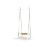 Portant  vtements en bois de htre essentiel blanc et beige