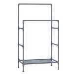 Portant  vtements double barre mtal gris