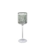 Porte - bougie décoratif à pied en verre blanc et transparent h25 Porte - bougie décoratif à pied en verre blanc et transparent h25