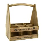 Porte - bouteilles en bois vieilli 30 cm