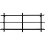 Porte - bouteilles mural en acier noir 34x80 Porte - bouteilles mural en acier noir 34x80