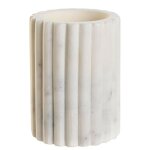Porte brosse � dents en marbre blanc 8x8x10cm