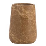 Porte brosse � dents en marbre brun 8x8x11. 5cm