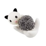 Porte ponge mtal blanc 13 x 5 x 4 cm